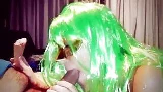 blowjob with ice cream - Mamo chupando pija con helado