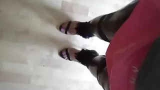 Sissy Steffi and her horror heels - heels training part 2