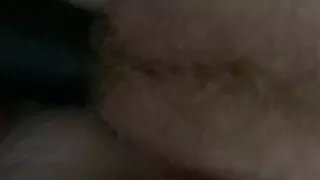 Ducking milf with black dildo until she cums