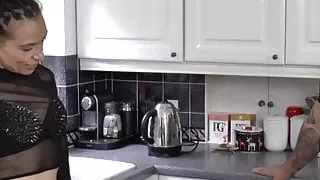 Horny granny 3way fucks and sucks