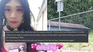 fuckmeat - Öffentliche Demütigung in einem Park