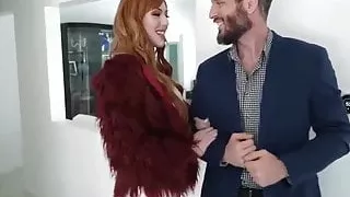 Redhead MILF with big natural tits gets a big dick pounding