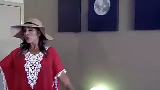 Hot cougar MILF blows big cock and fucked hard. Cumshot