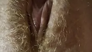 Stretching that tight redheaded pussy wide open