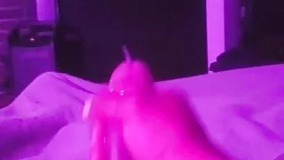 Edging my big black cock