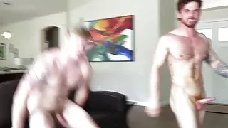 blowjob, eat his ass, and anal fuck with cum shot