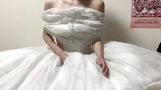 wedding dress jerk off