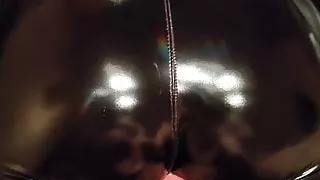 Fuck and Cum on tight PVC Vinyl Leggings