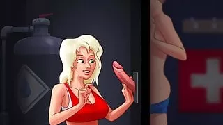 Summertime Saga - Lifeguard gloryhole blowjob