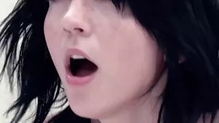 Kinky babe Riley Jean opens her mouth for warm lovers cum