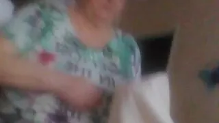 my wife is getting ready to put on pajamas