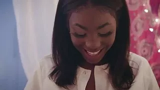 Busty Ebony Babe Fucks Her Stepbro After Revealing Power