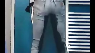 Emma pissing in tight jeans