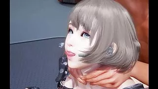 3D Hentai : Sexy Boosty Girl Blowjob, Anal Sex  Ahegao Face