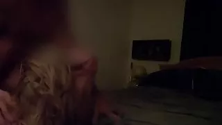 Sucking cock and getting fucked from behind