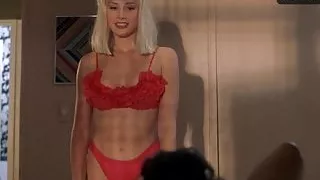 Mira Sorvino gives a blowjob to a young man