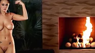 FIRE - busty redhead striptease dance