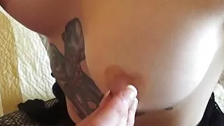 Lesbian Tit Stroking, Squeezing, Slapping , Nipple Twisting,