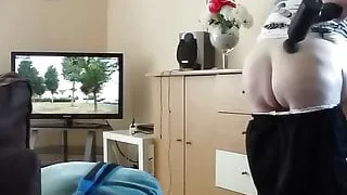 a close up on my wife's ass who has a sore buttock