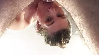 Slobbering & Gagging On His Thick Cock
