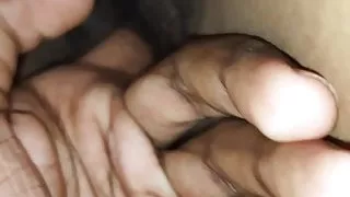 Hairy pussy fingering