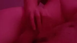 Gently stroking cock