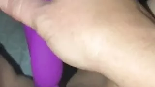 Playin with a Purple Vibrator