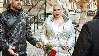 HUNT4K. Hot blonde with big hooters satisfies hunter