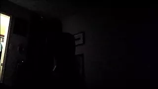 homemade latina in pitch dark room