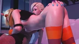 Sexy Shemale fucks girl – Girl in carnival costume suck TS