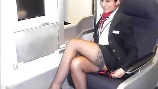 Stewardess in stockings