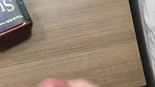 Tagging the bedside table at my hotel