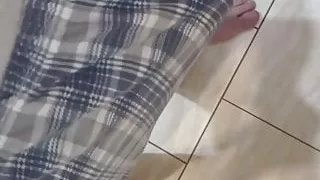 Morning piss and sperm ejaculation