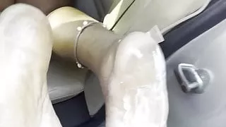 Meaty size 11 ebony soles ( pre footjob )