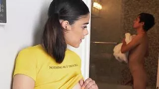 Eager stepsis fucked in taboo ffm with milf