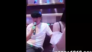 My Korean girlfriend acting slutty at KTV