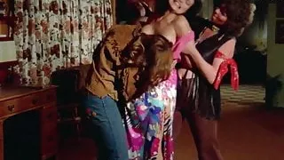 N. Riddell in 1974 movie in floral blue panties
