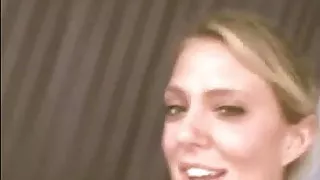 Let me strip down my stockings before I suck you off