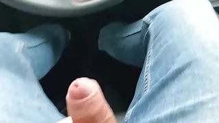 Hot Brunette Passionate Blowjob in Taxi before Work