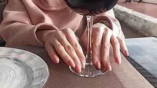 I practiced on the glass and switched to the penis