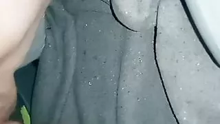 Granny friend jerks off clit cock in mouth and cums