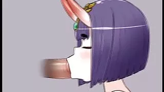 Demon Girl Enjoying  An Intense Sucking! (extended Version)