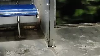 Indian Sissy Locked in Chastity showing of in Local Train