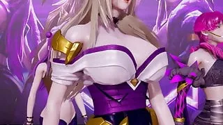 R-18 MMD GirlsDay - Something StripVers. Ahri Akali