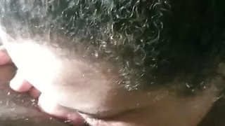 Mixed bbw thot Bitch Sucking my dick & Eating Ass