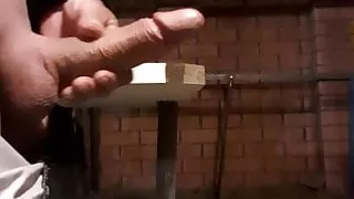 Slow stroking my horny wet uncut cock