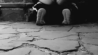 outside at church women showing underwear