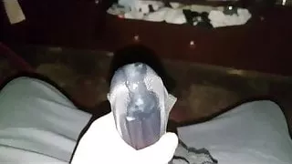 My 50 yo step mom's panties soaked in my cum