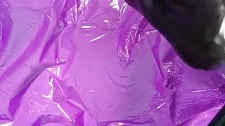 Putting on Latex Rubber Toe Socks