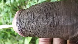 Pissing in nature outdoor jungle piss bbc cock